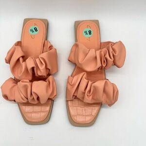 Circus Sam Edelman Iggy Ruched Slide Sandals Peach